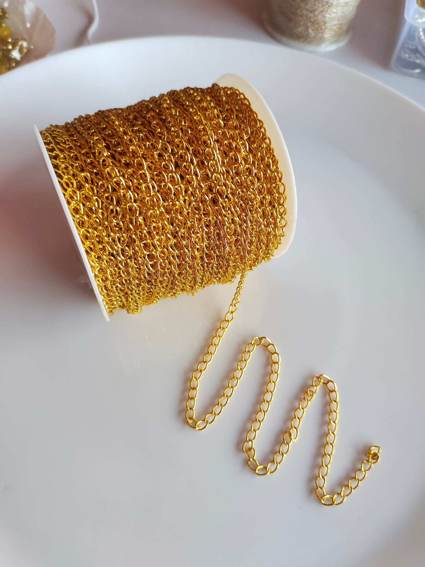 Gold Oval Link Chain 5*3.5mm - 1 Meter