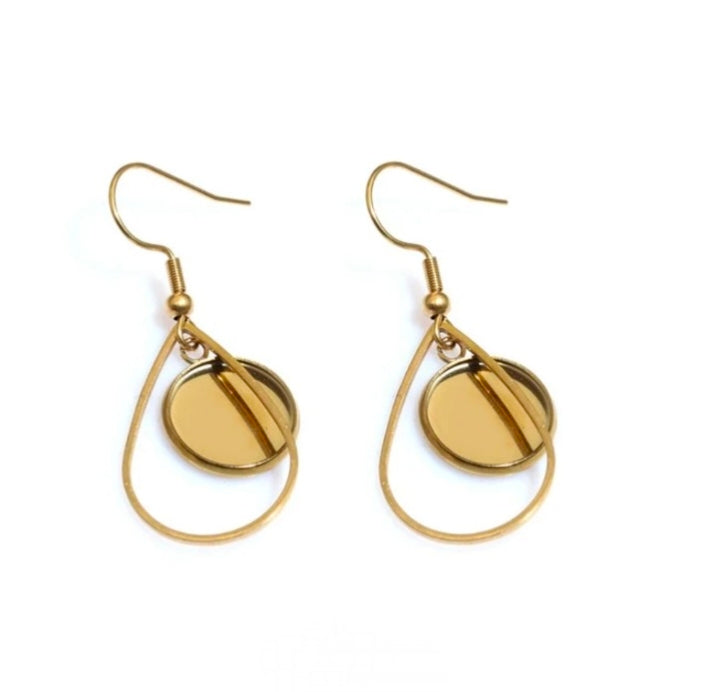 Hanging Hooks with 12mm Circle Base - 1 Pair