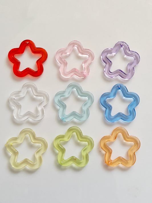 Resin Star Bead - Random 10 Pieces