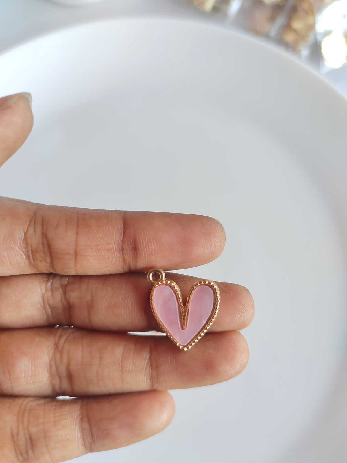 Heart Enamel Charm - 1 Piece