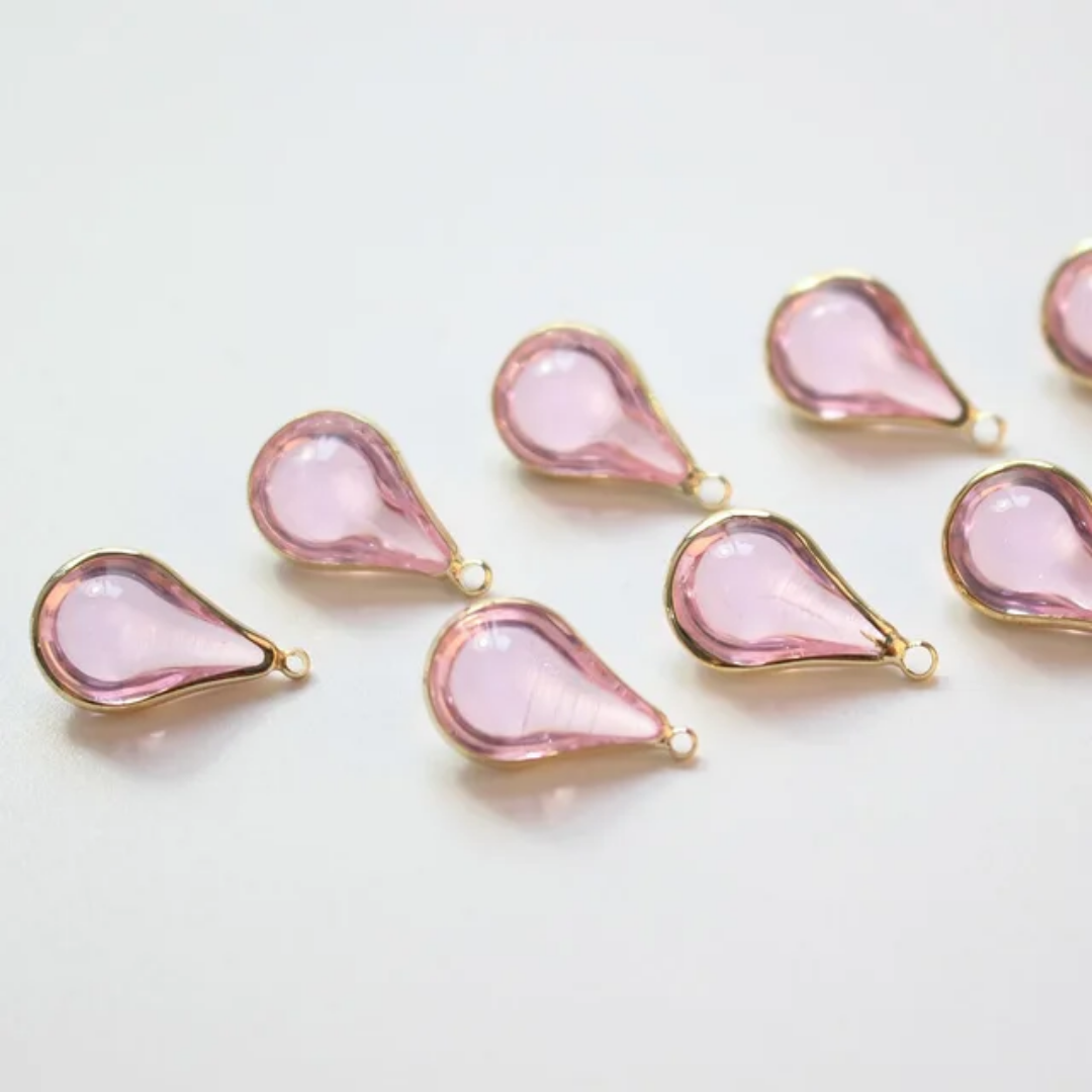 3D Droplet Charm 18*10mm 14k Gold Plated - 1 Piece