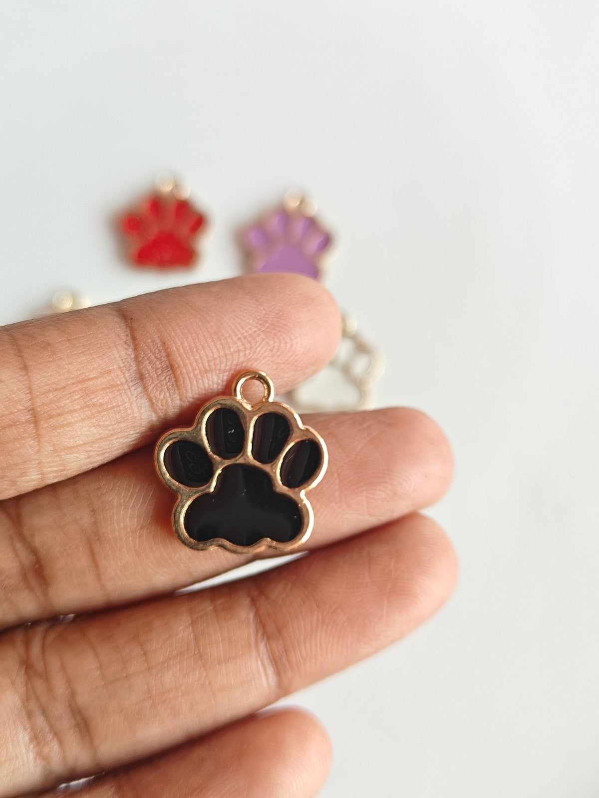 Paw Enamel Charm - 1 Pc