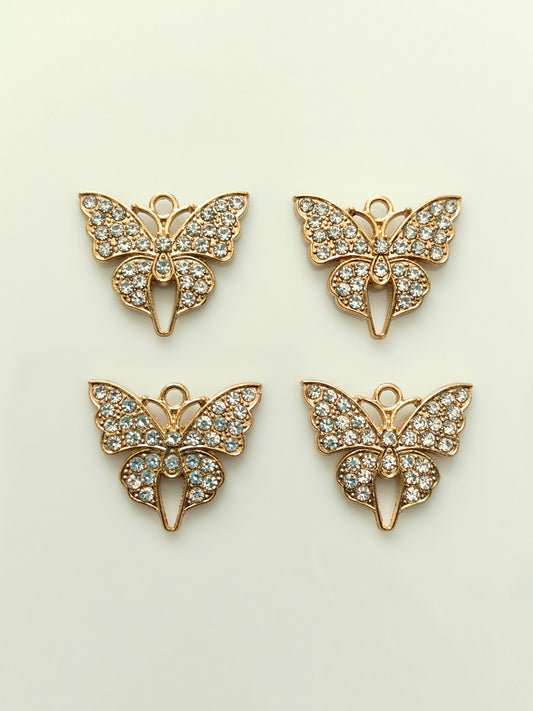 Butterfly Rhinestone Charm - 1 Pc