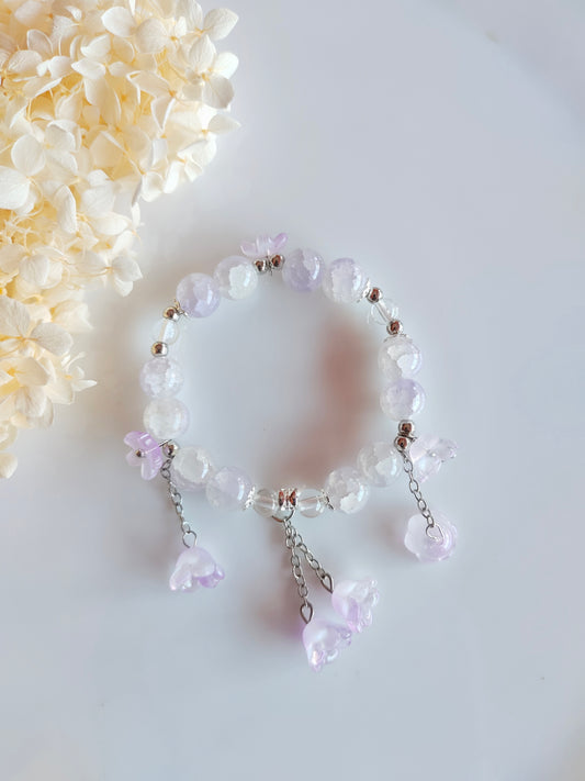 Floral Grace Bracelet - Purple