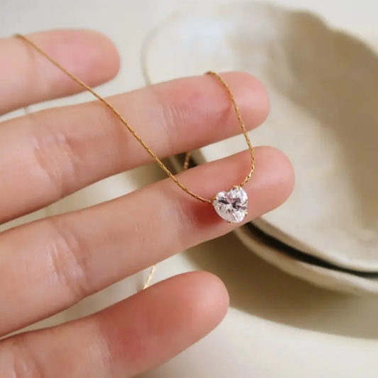 Heart Stone Pendant Chain