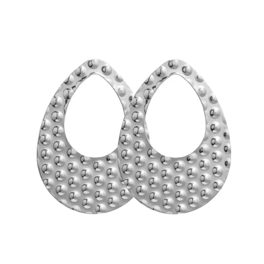 Stainless Steel Hollow Embossing Big Drop Bezel - 1 Piece