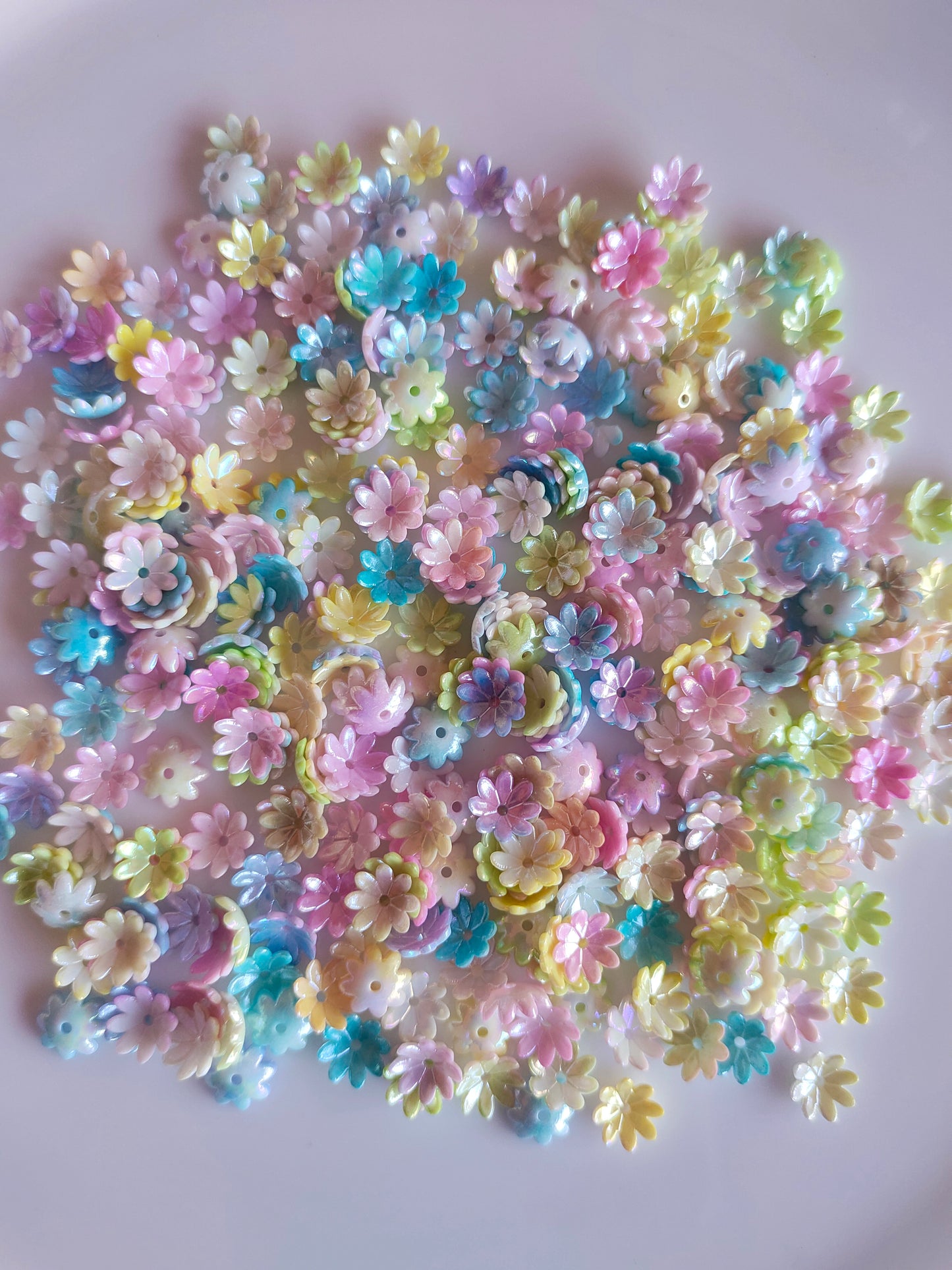 Holographic Mini Flower Beads 20g