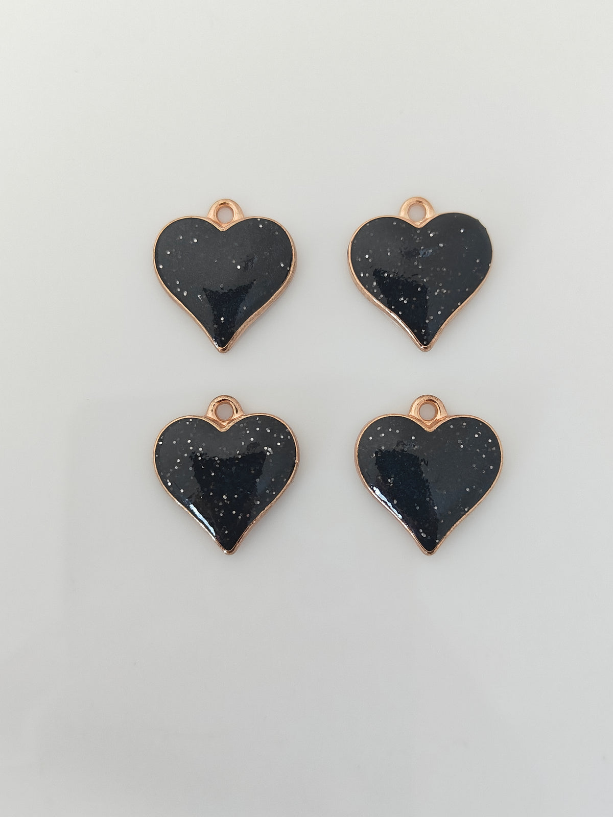 Black Heart Charm - 1 Piece
