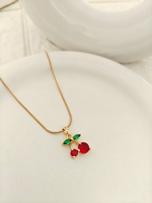 Cherry Zirconia Necklace