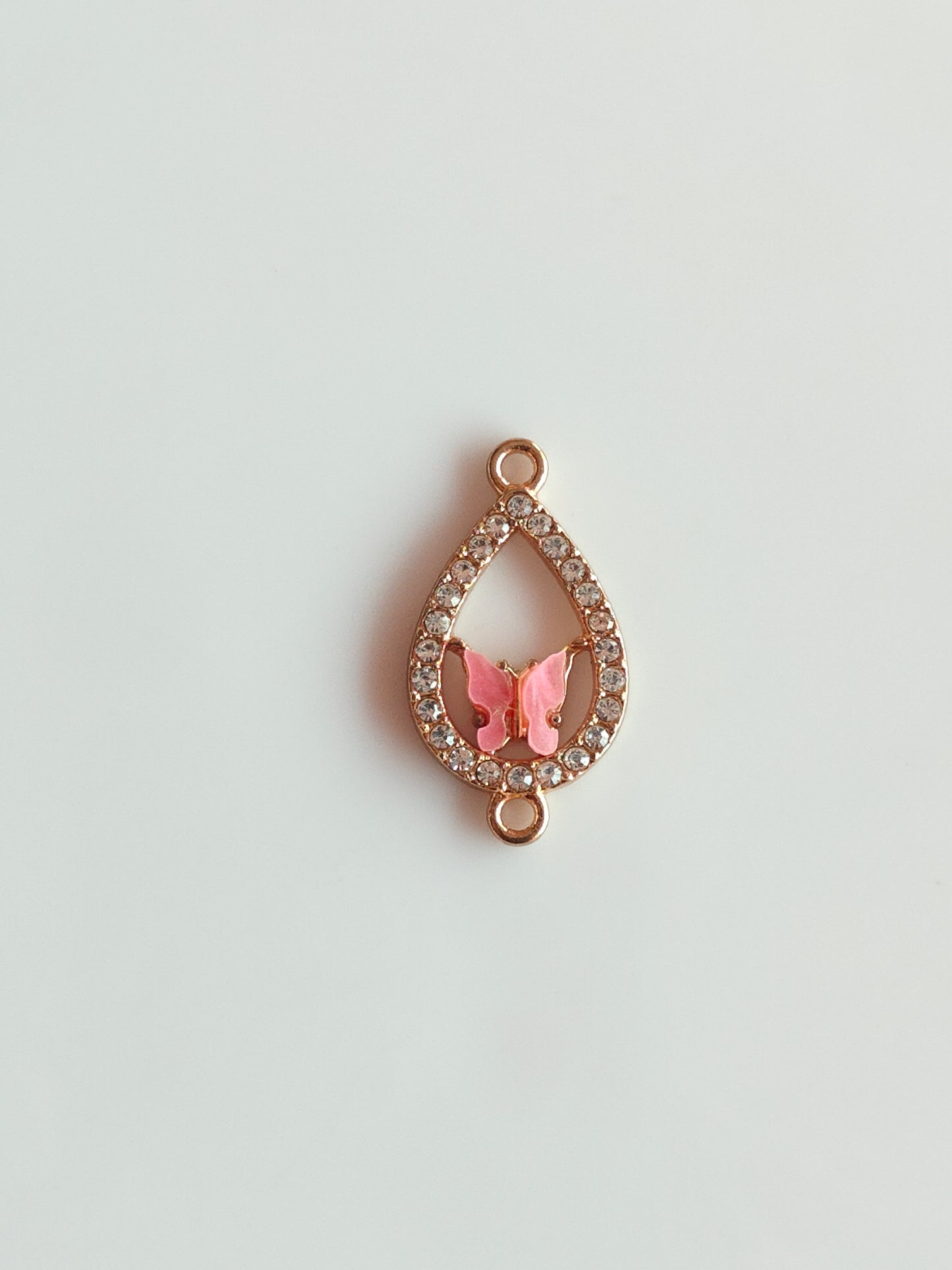 Stone Drop Butterfly Charm - 1 Piece