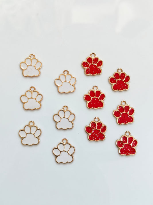 Paw Enamel Charm - 1 Pc