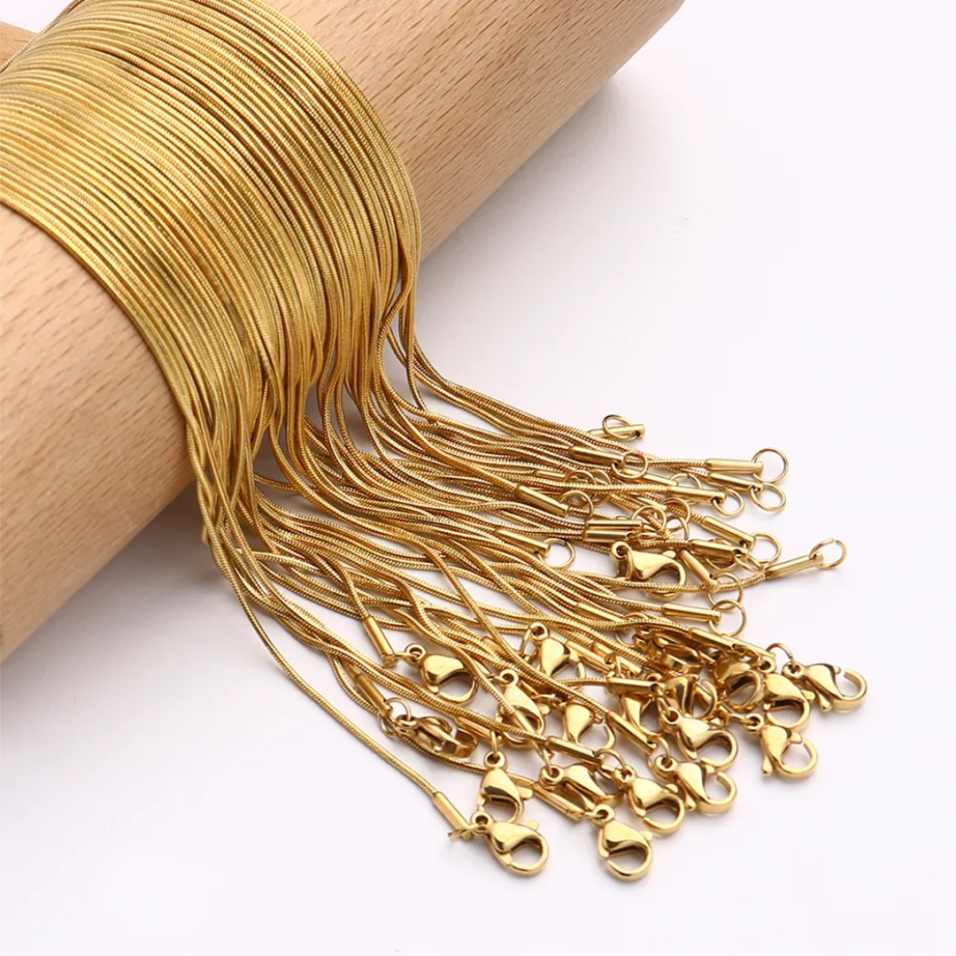 Snake Chain 18k Gold PVD Plated - 1 Piece