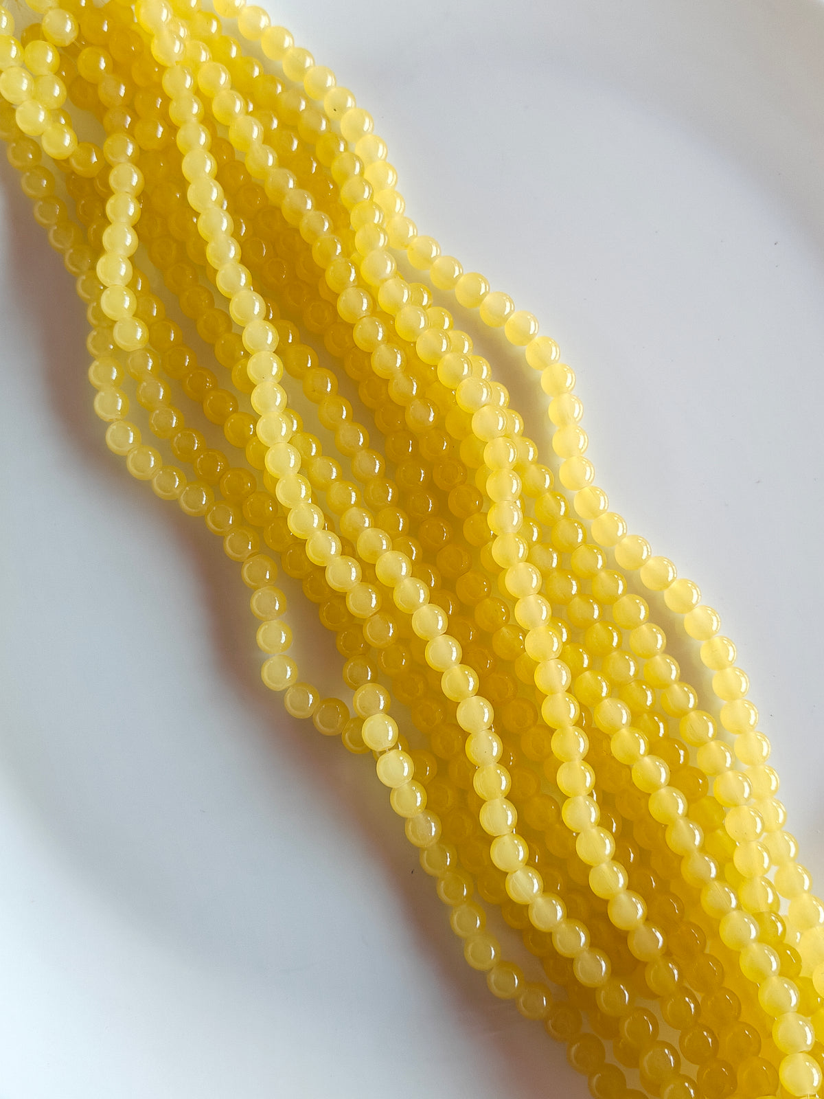 Jelly Beads 8mm Yellow - approx. 100 beads