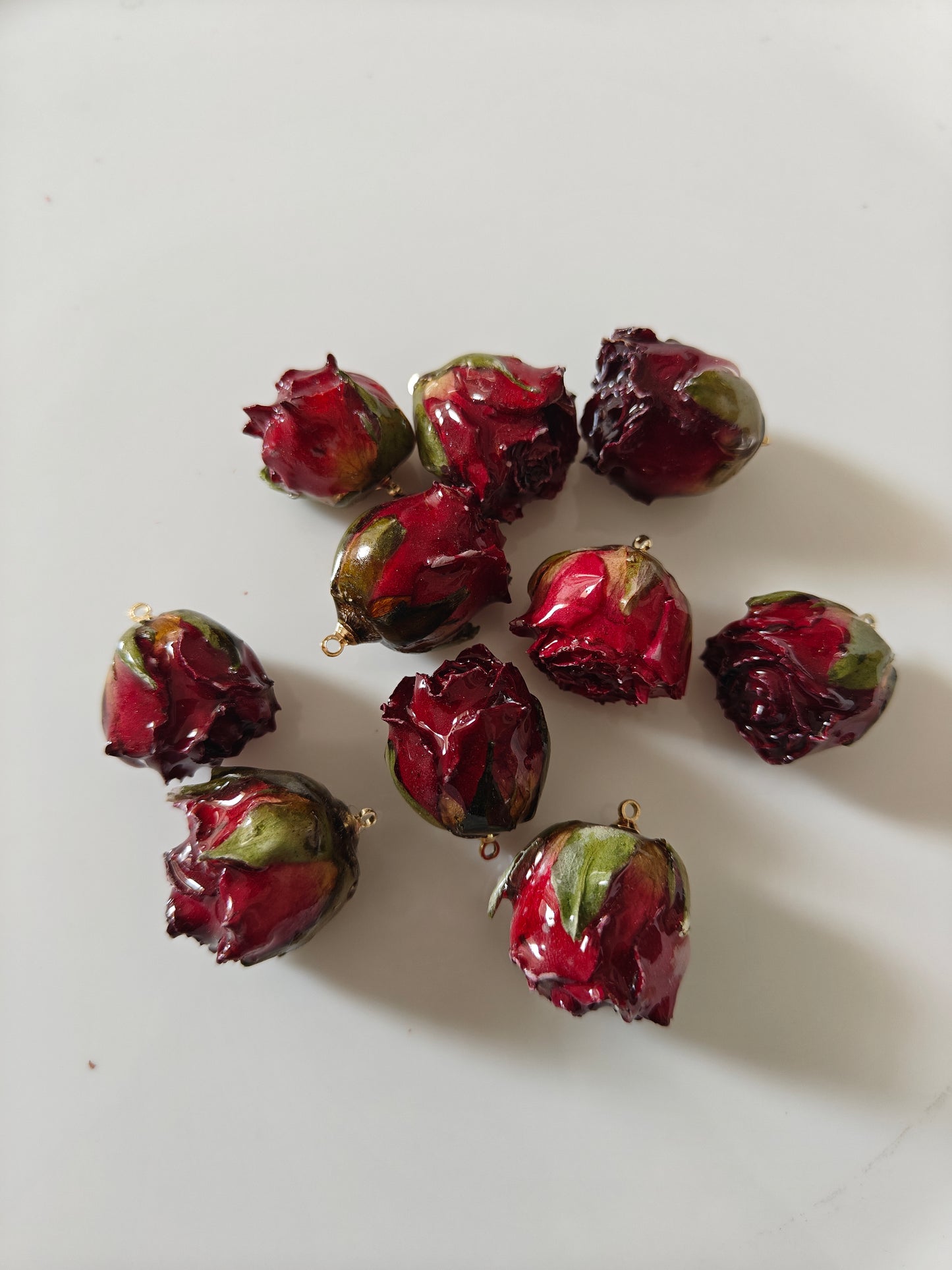 Resin Rose Charms - 1 Piece