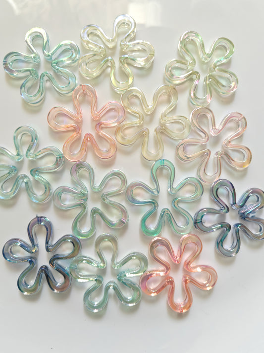 Resin Flower Bead - Random 1 Pc