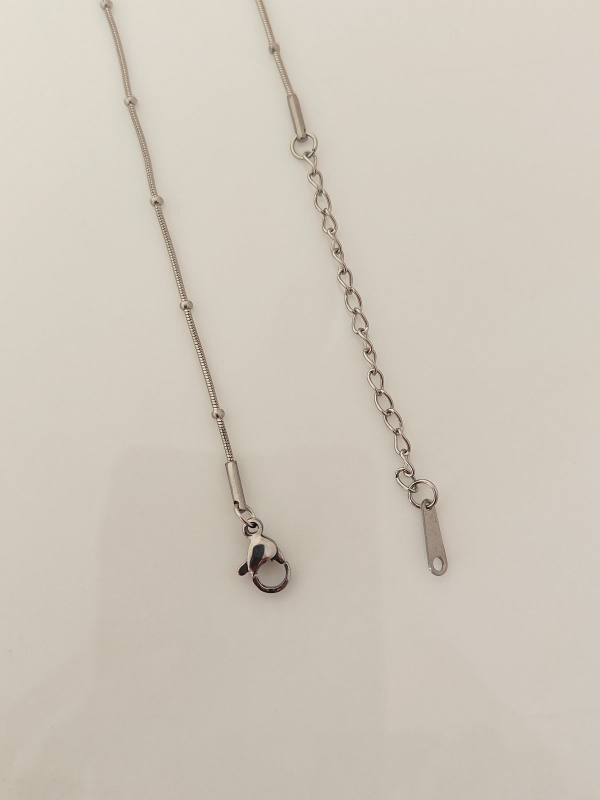 Stainless Steel Snake Ball Bead Chain With Extension (Anti Tarnish) - 1 Piece
