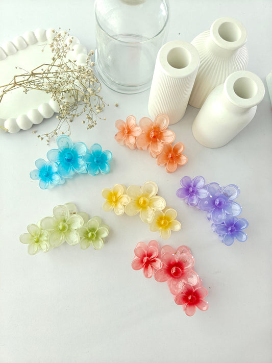 Tri-Floral Claw Clips