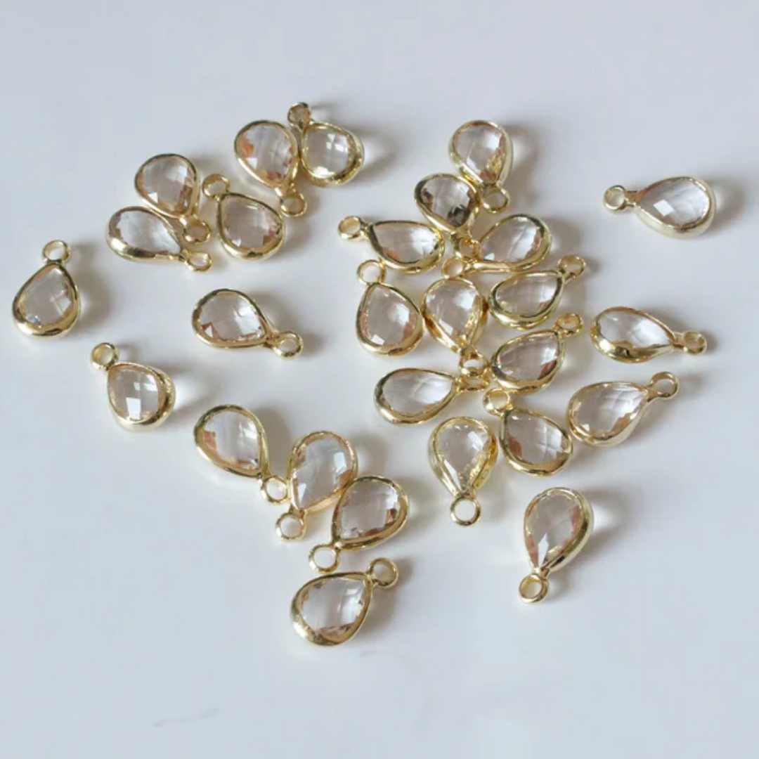 Tear Drop Charm 11*6mm 14k Gold Plated - 1 Piece