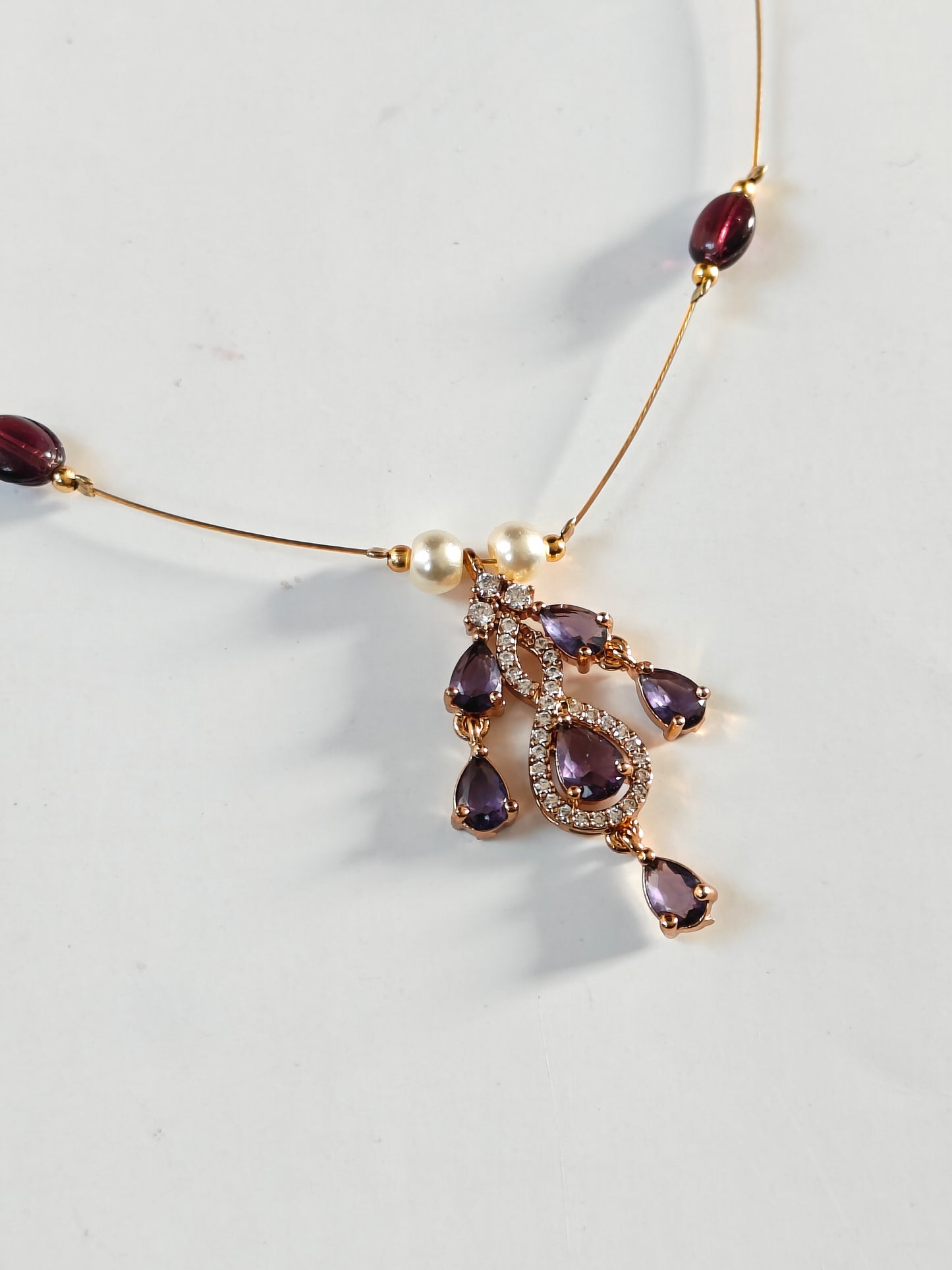 Amethyst Droplets Invisible Chain