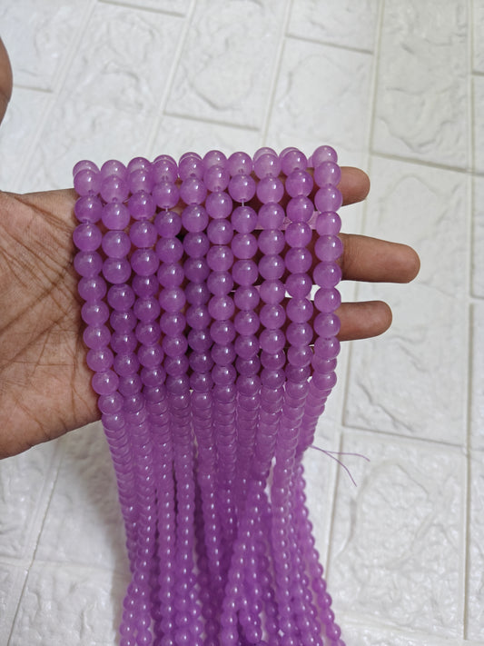Jelly Beads 8mm Purple - approx. 100 beads