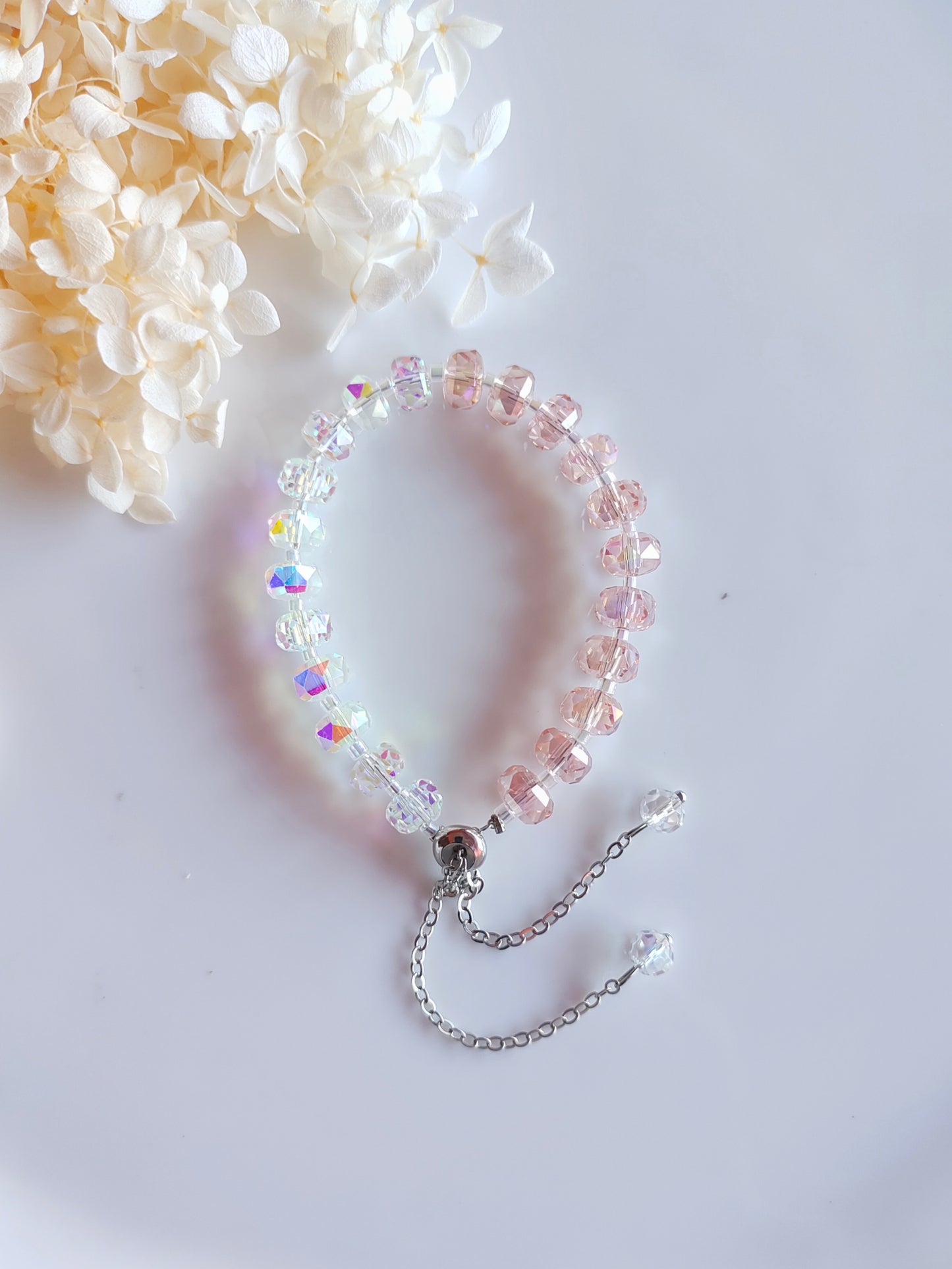 Crystal Halo Bracelet - C Pink