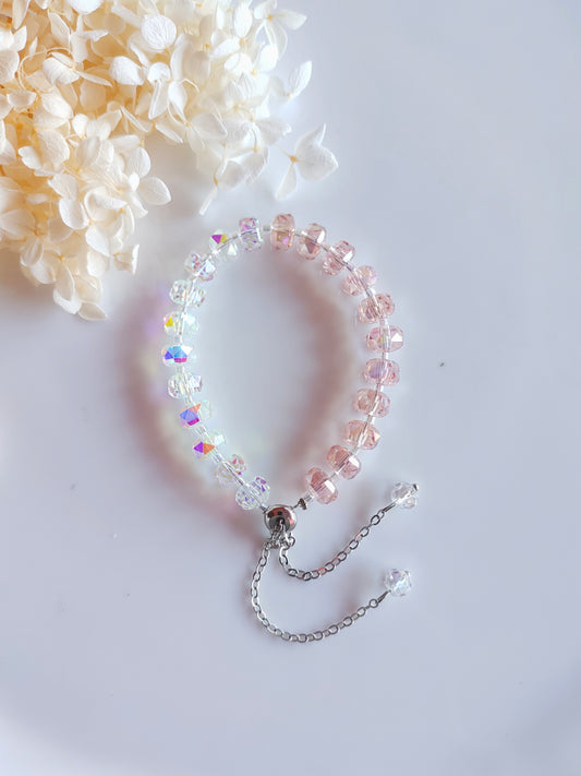 Crystal Halo Bracelet - C Pink