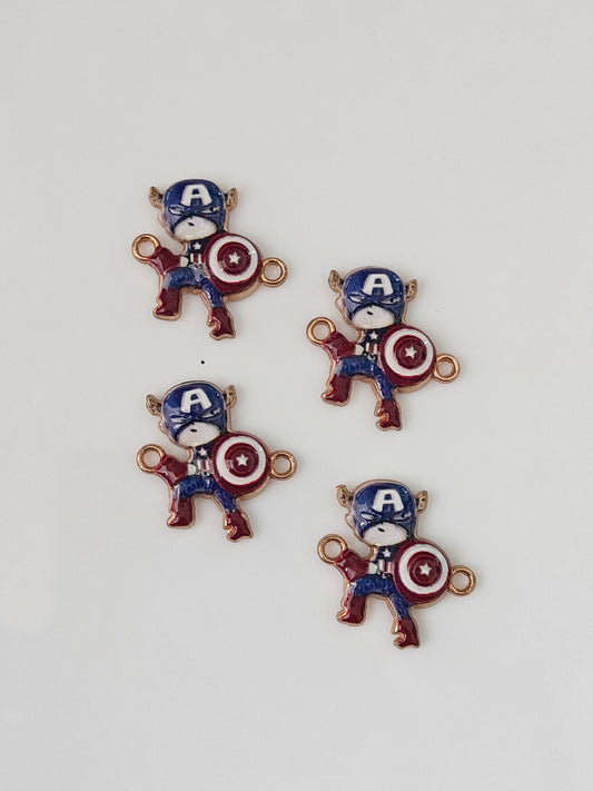 Captain America Connector Charm - 1 Piece