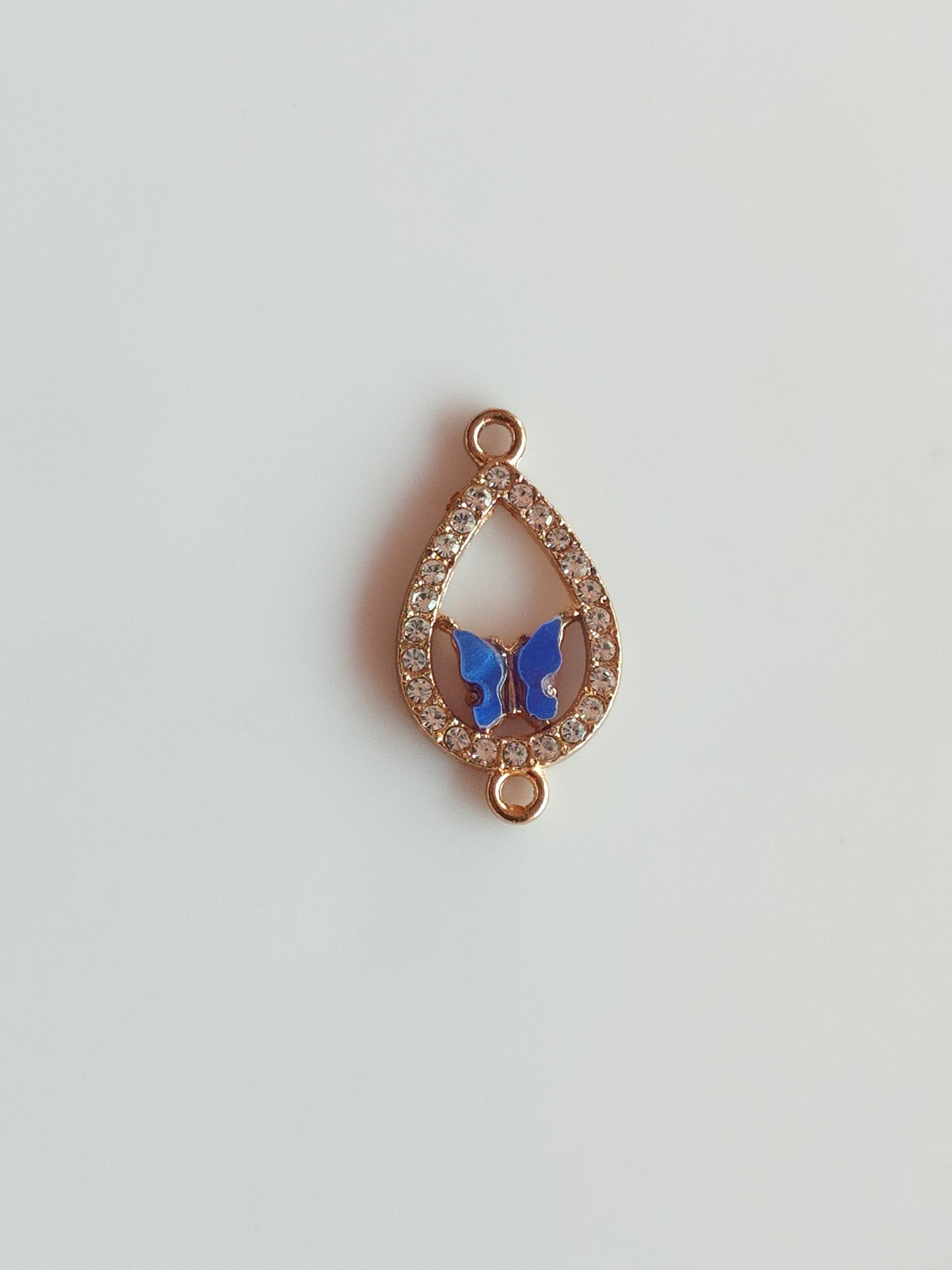 Stone Drop Butterfly Charm - 1 Piece