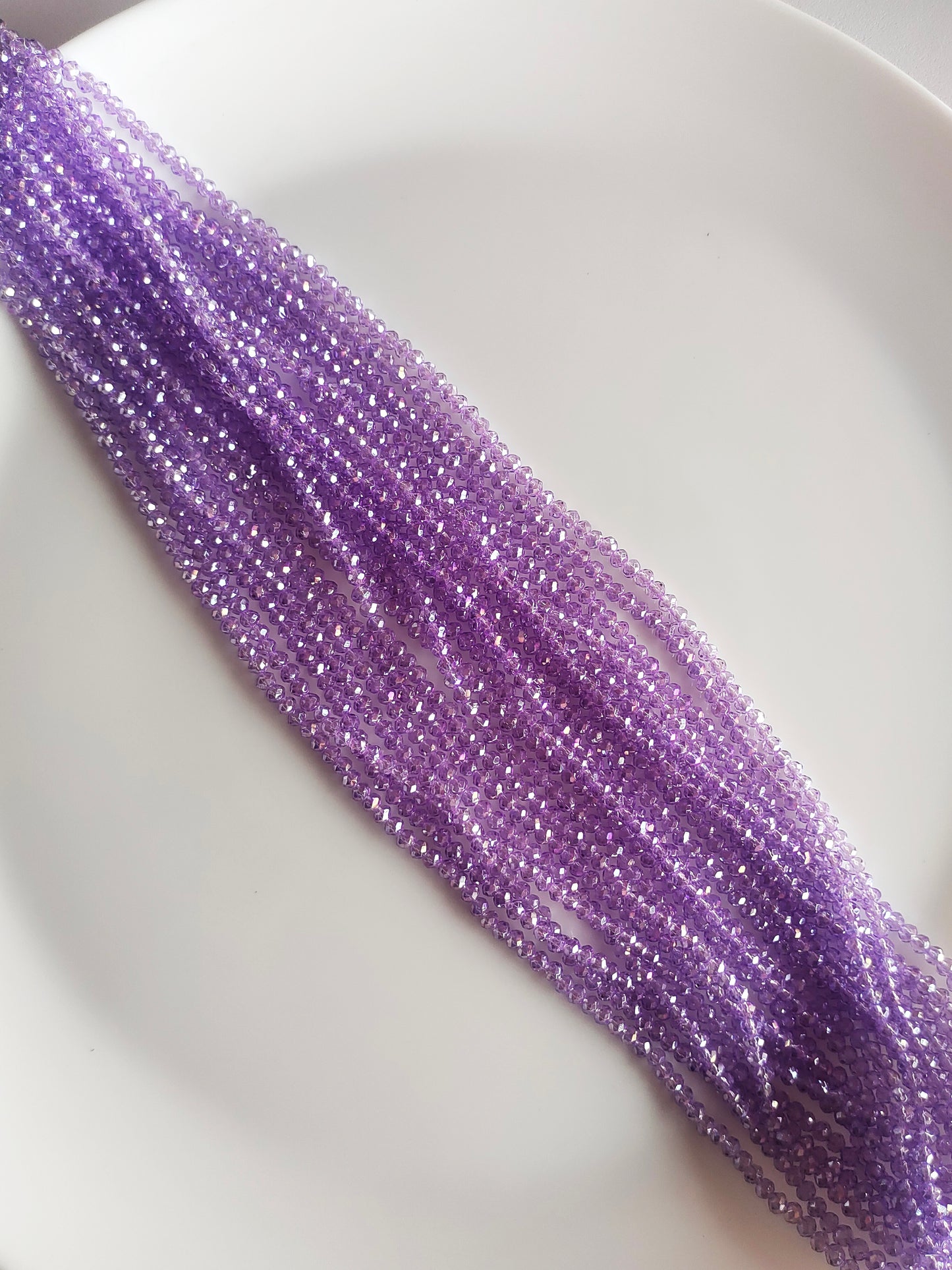 4mm Crystal Beads Purple