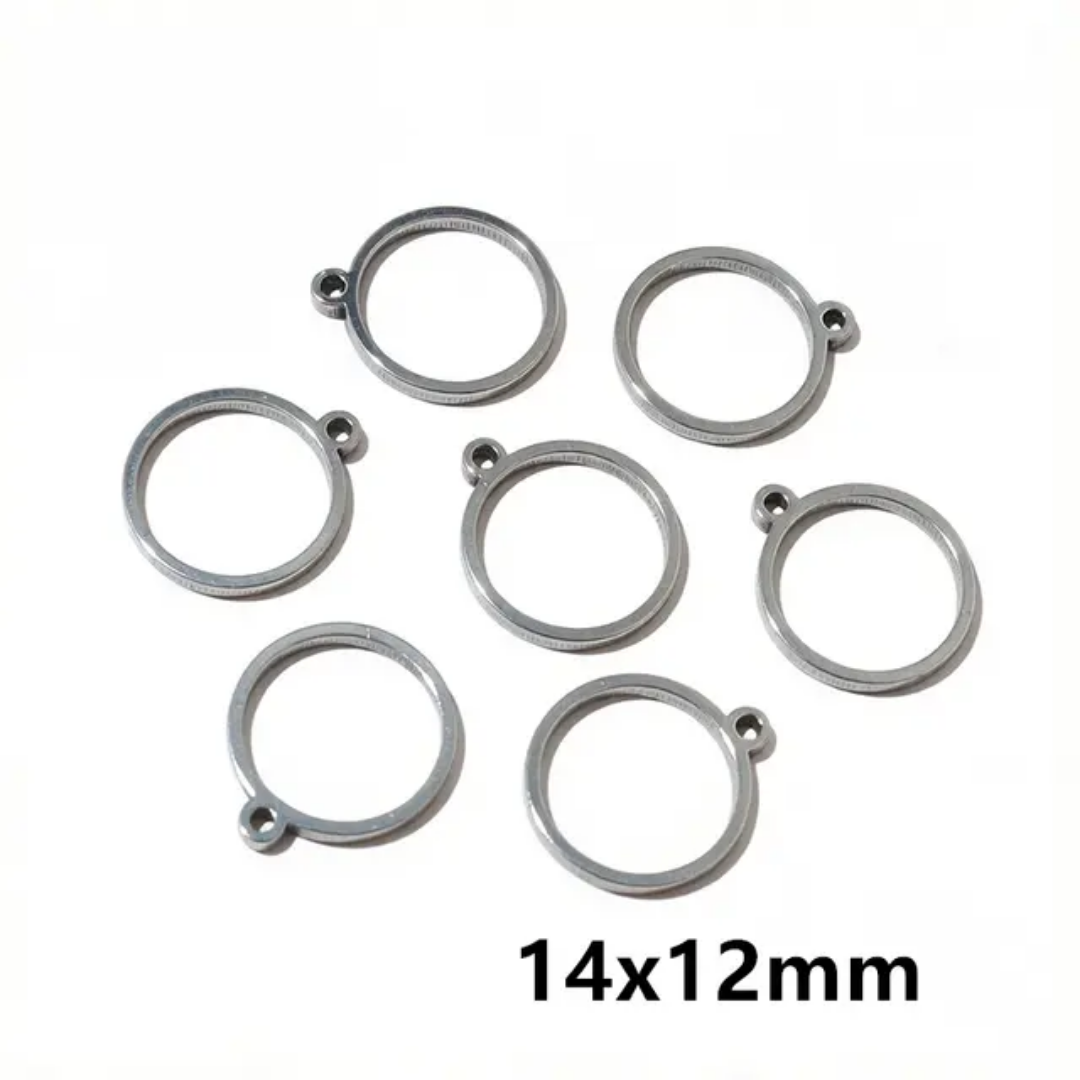 Stainless Steel Open Bezel With Single Hoop - 1 Piece