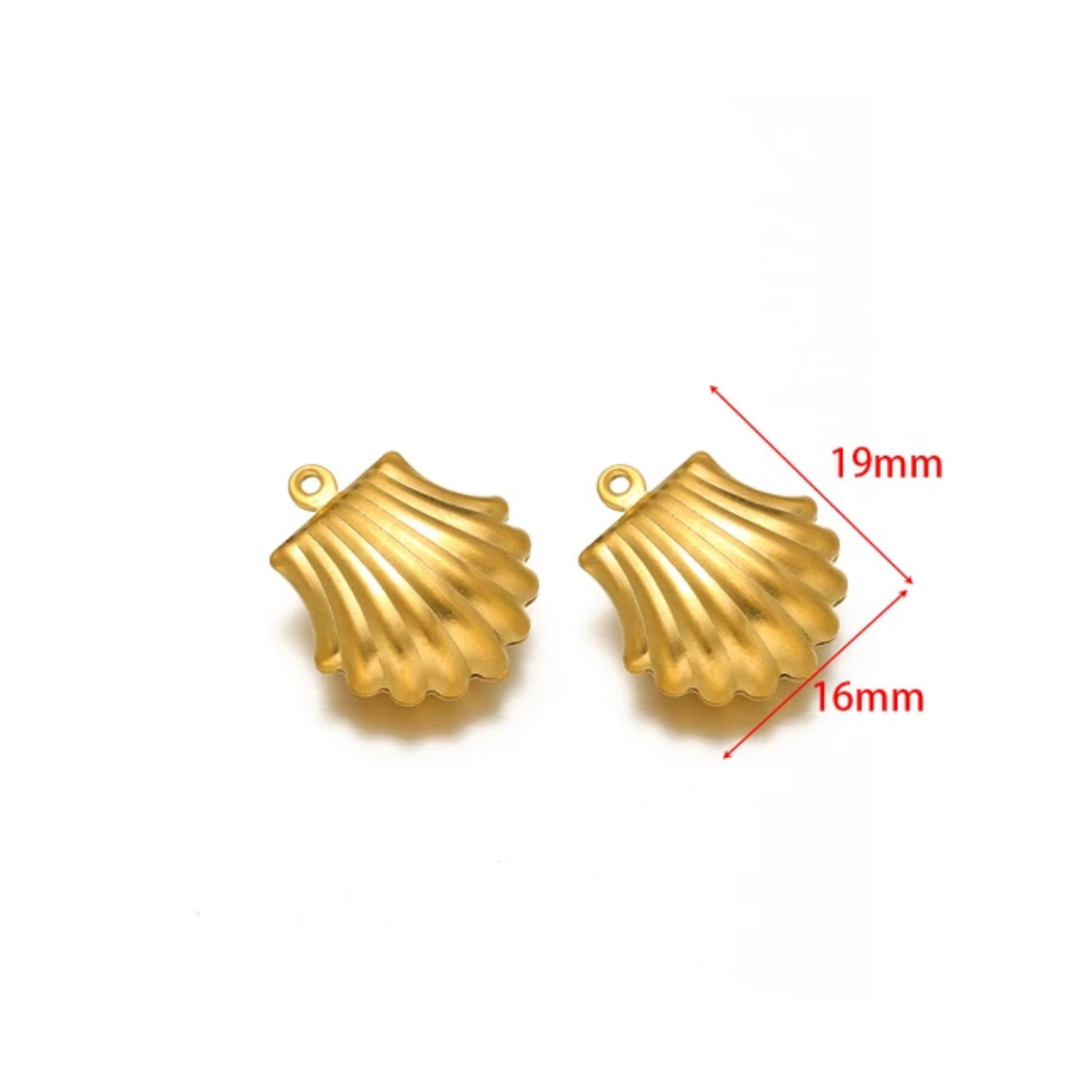 Shell Bubble SS 18k Gold PVD Plated Charm - 1 Piece