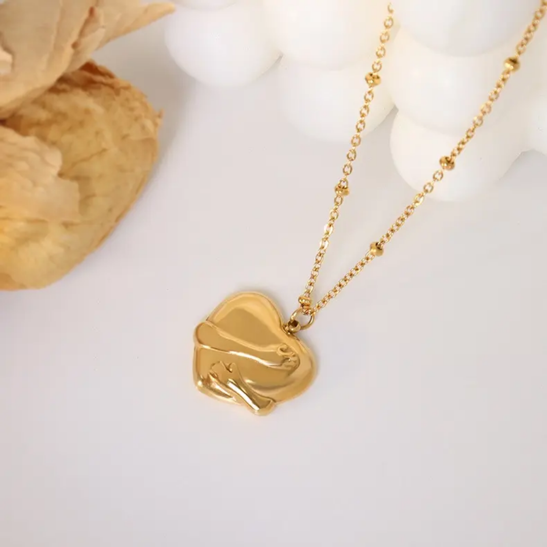 Heart Huggie Necklace