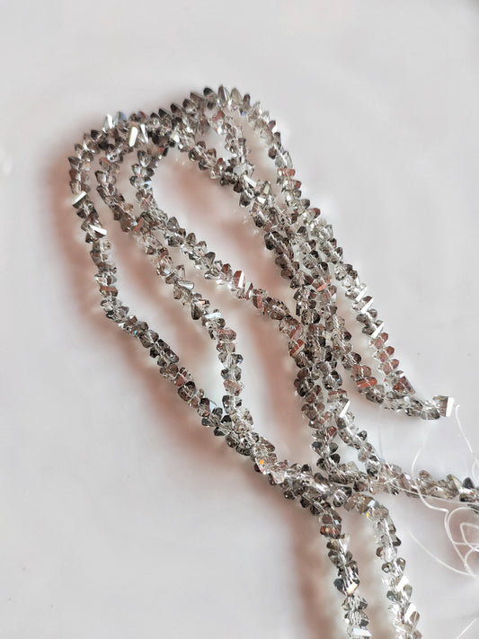 Premium Transparent Black Triangle Crystal Beads