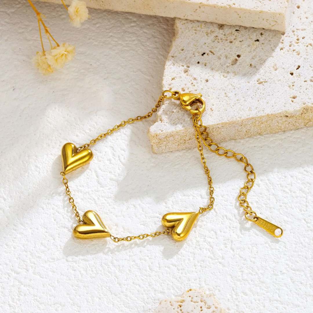 Tri Heart Bracelet