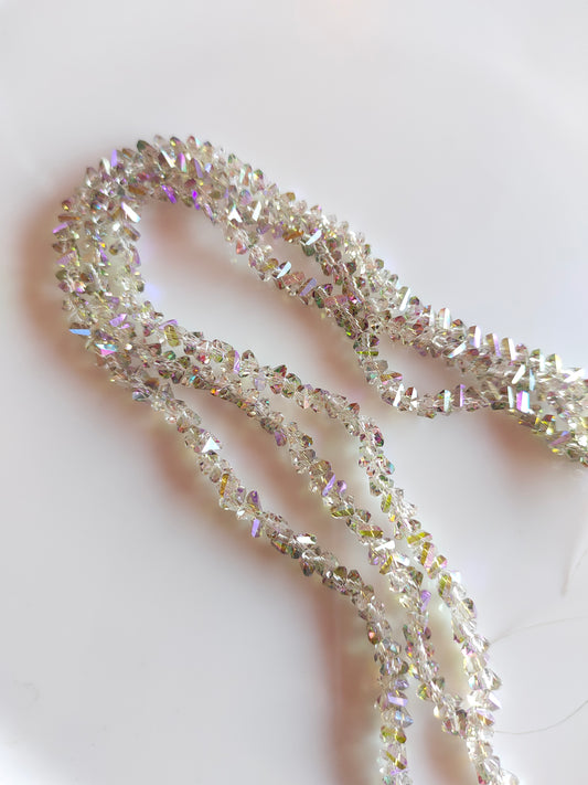 Premium Clear Triangle Crystal Beads