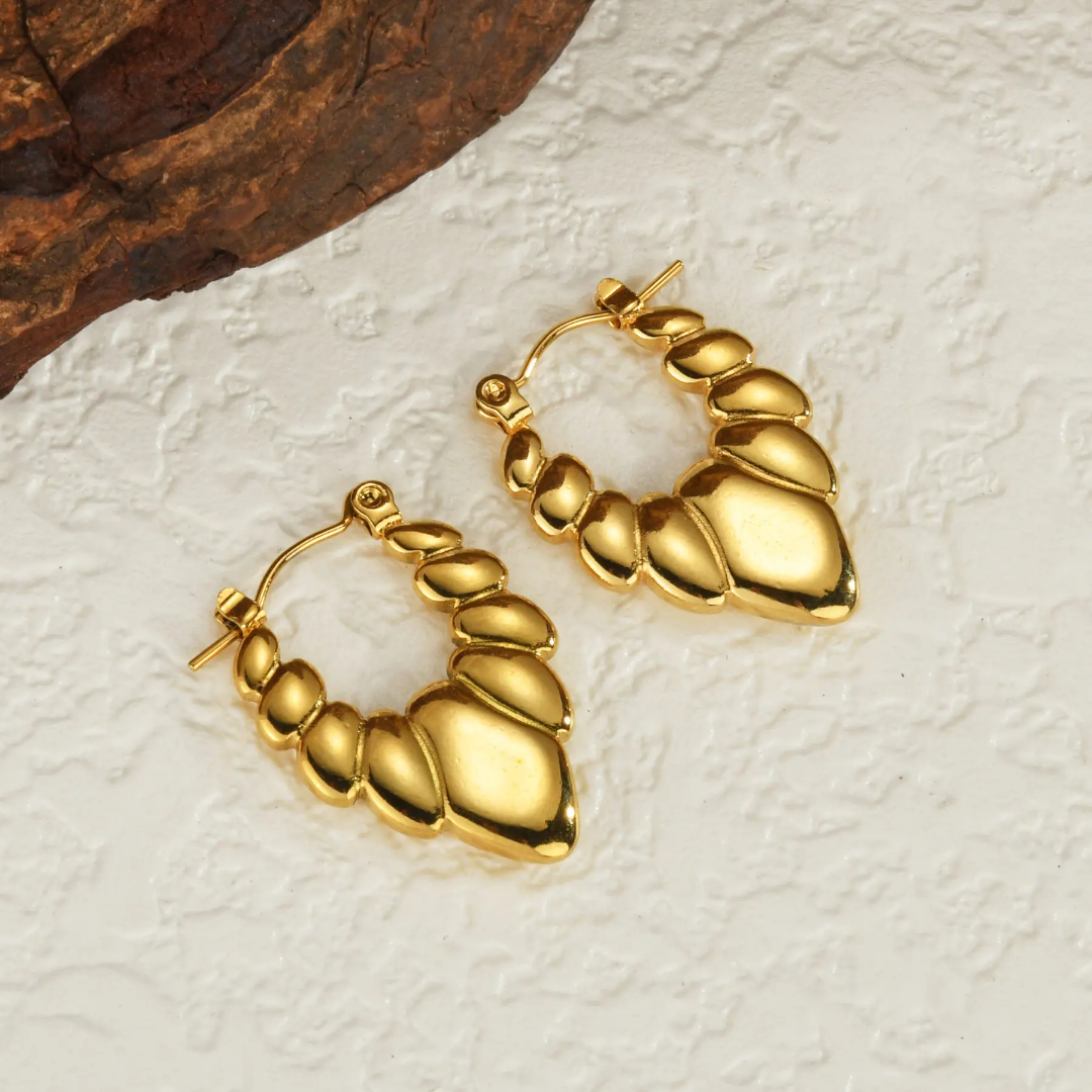 Bubble Leafy Hoops