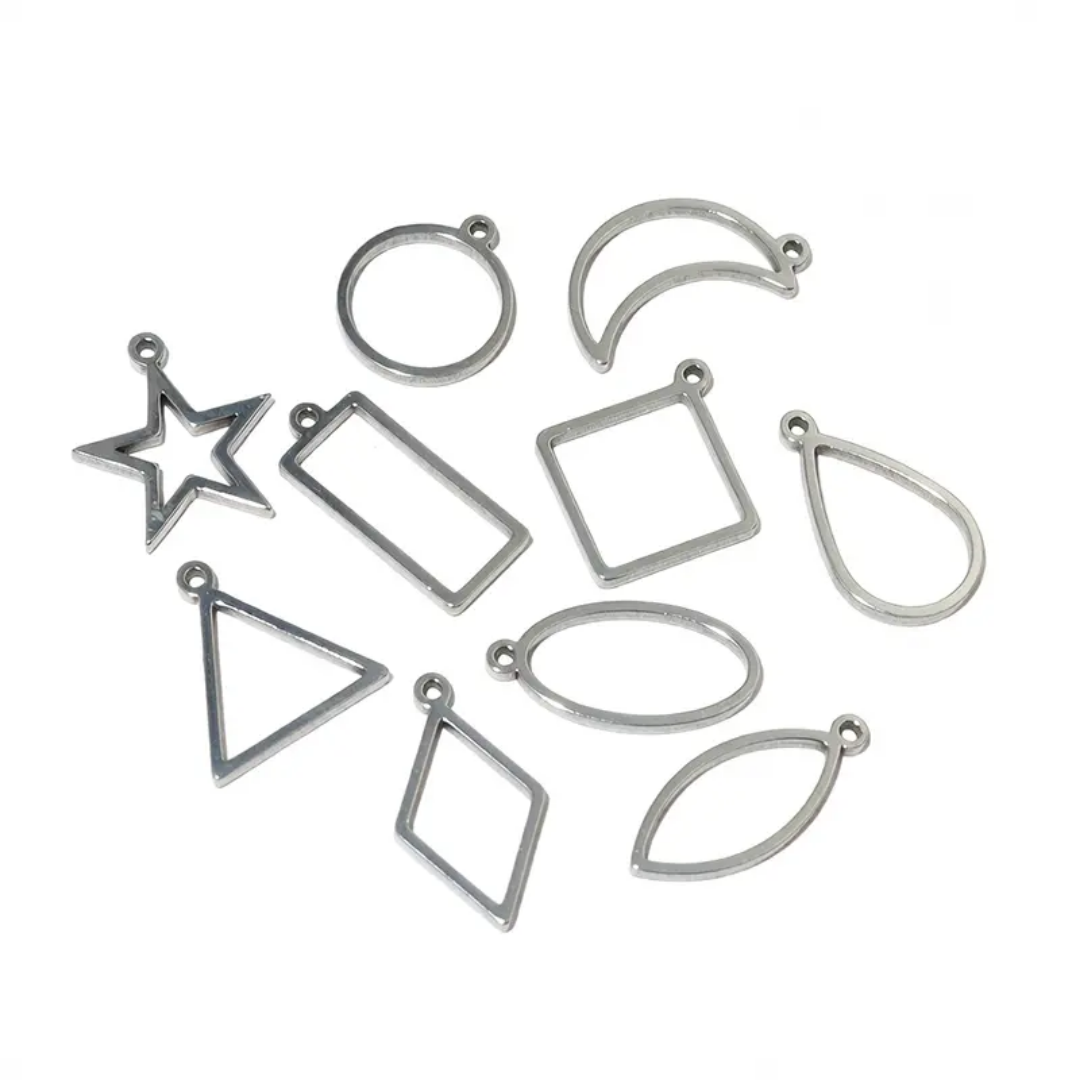 Stainless Steel Open Bezel With Single Hoop - 1 Piece