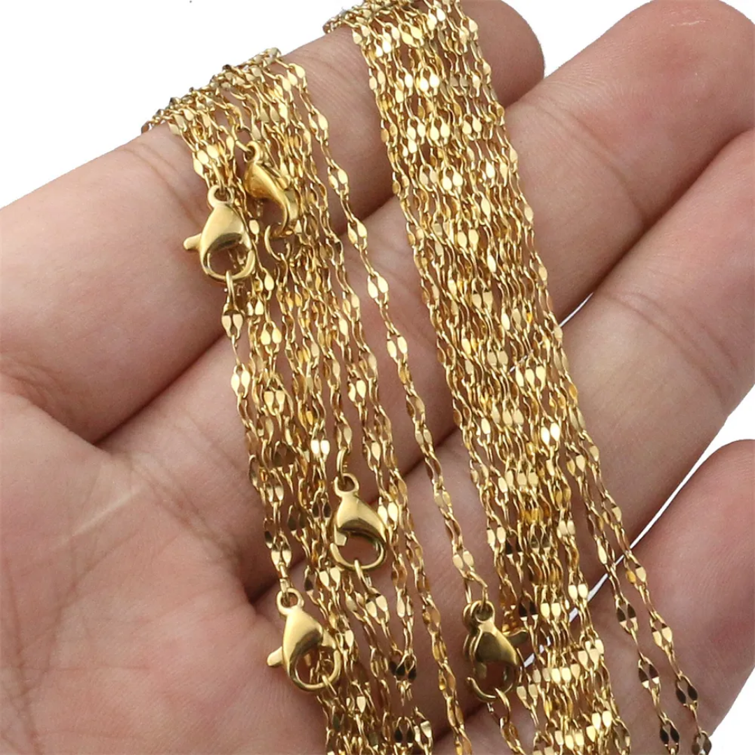 Lip Chain 18k Gold PVD Plated - 1 Piece