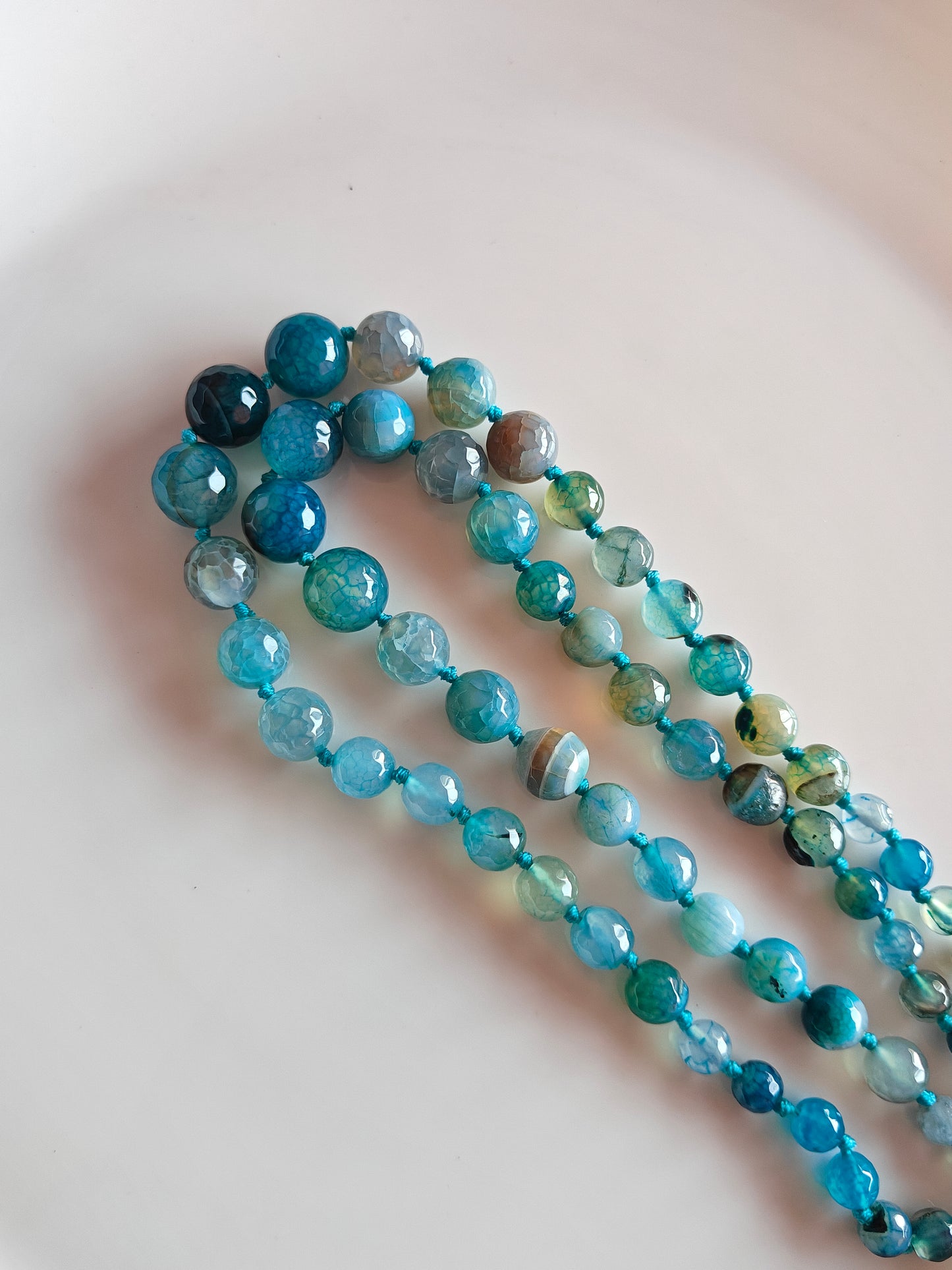 Blue Multi size Beads - 1 String