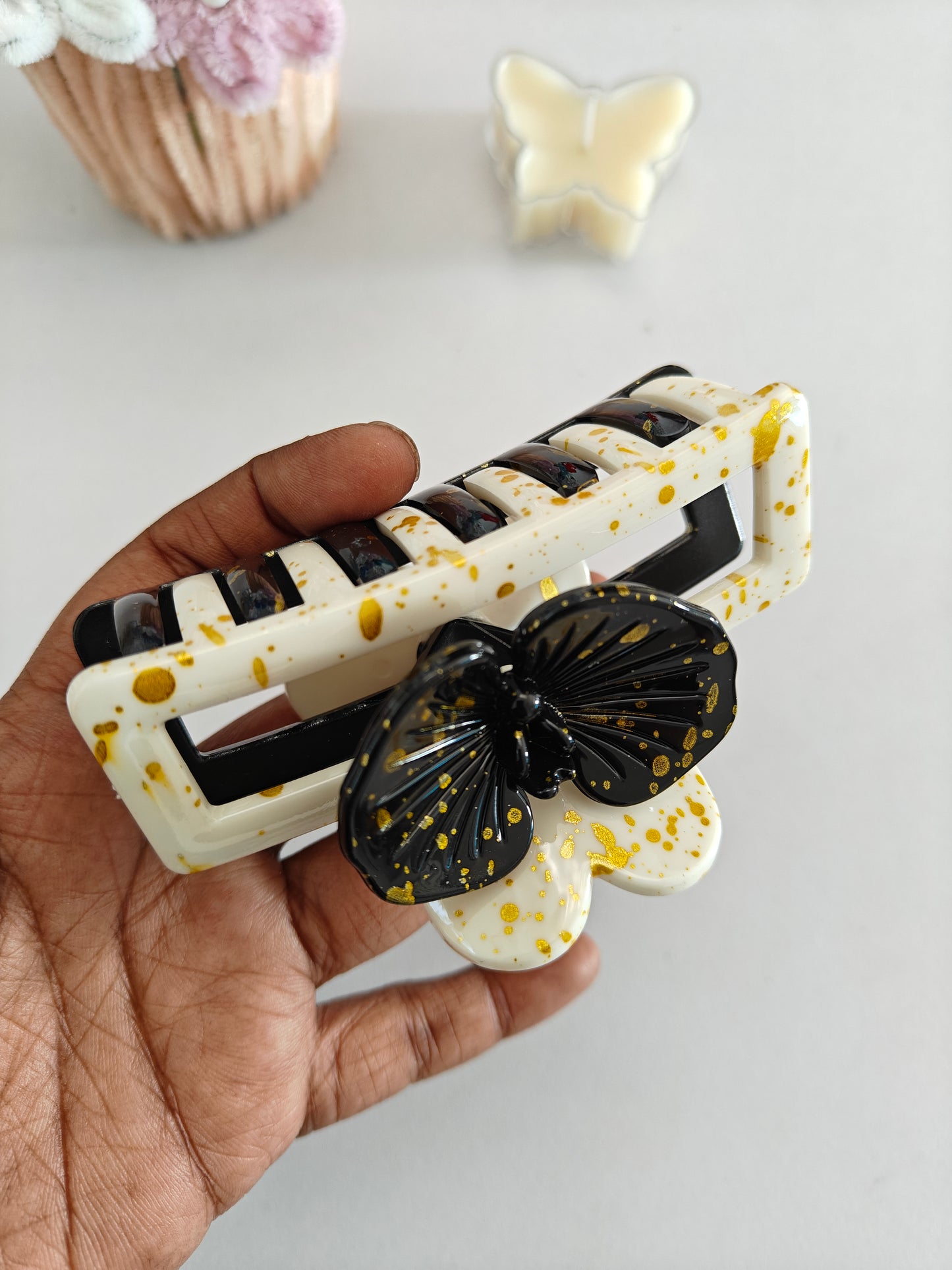 Dual Shade Orchid Claw Clips