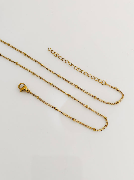Ball Link Chain 18k Gold PVD Plated - 1 Piece