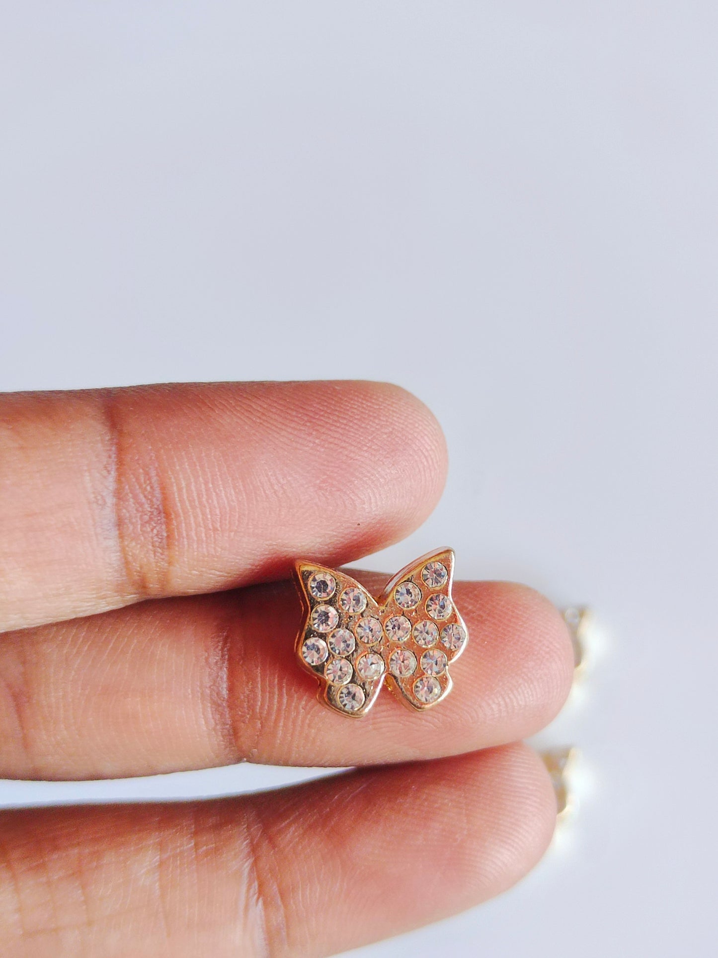 Butterfly Rhiny Bead Charm - 1 Piece