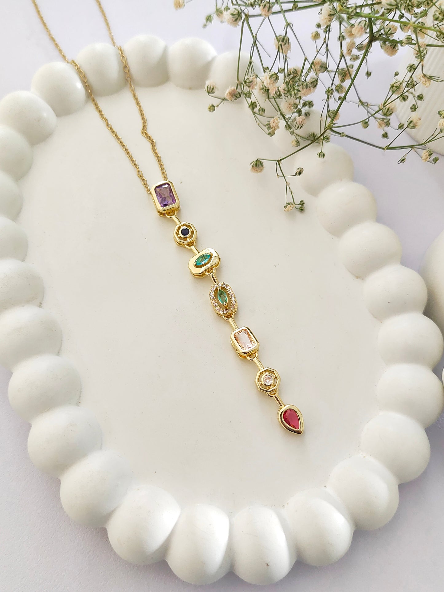 Aurora Gemline Pendant Chain