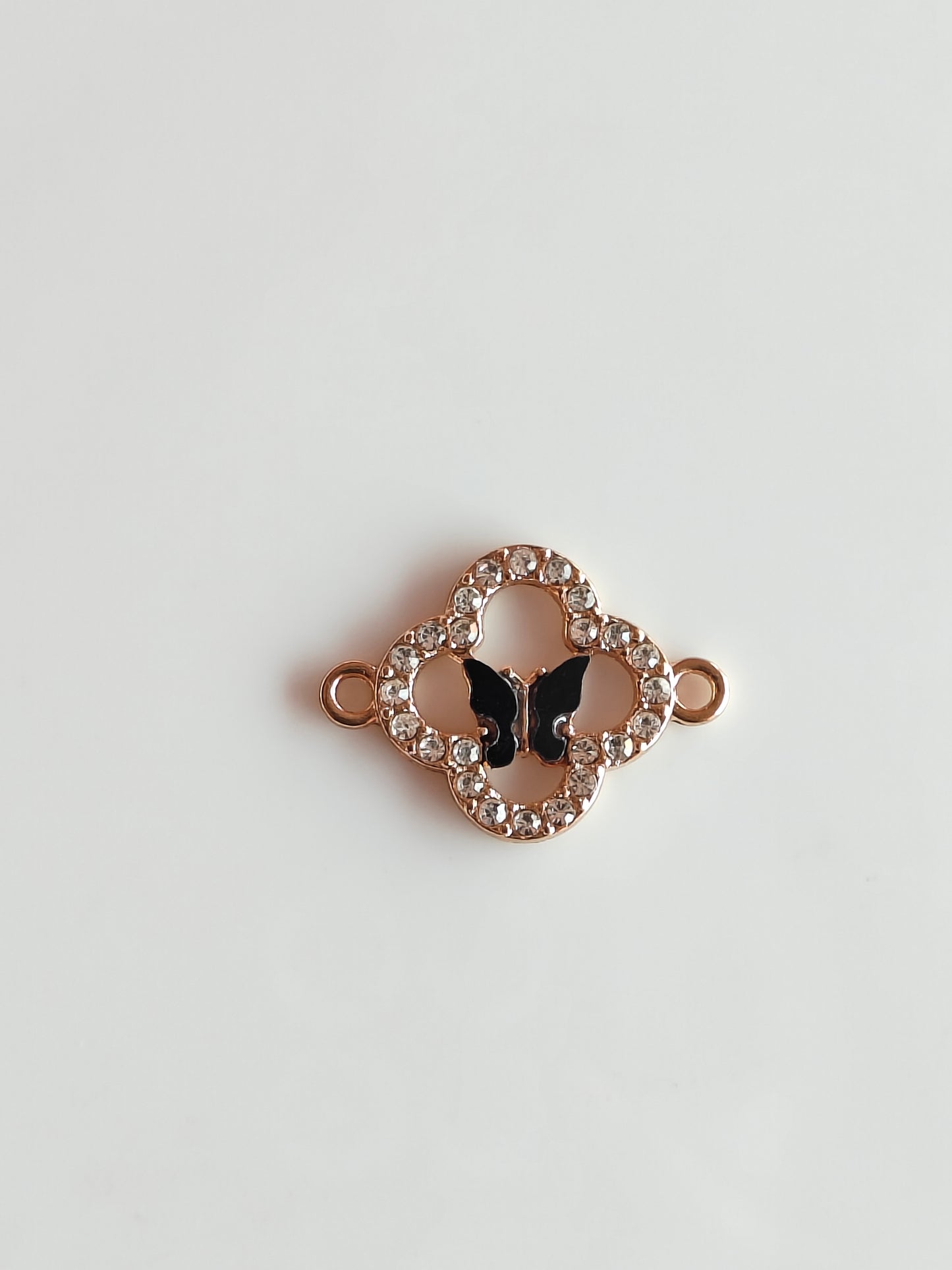 Stone Clover Butterfly Charm - 1 Piece