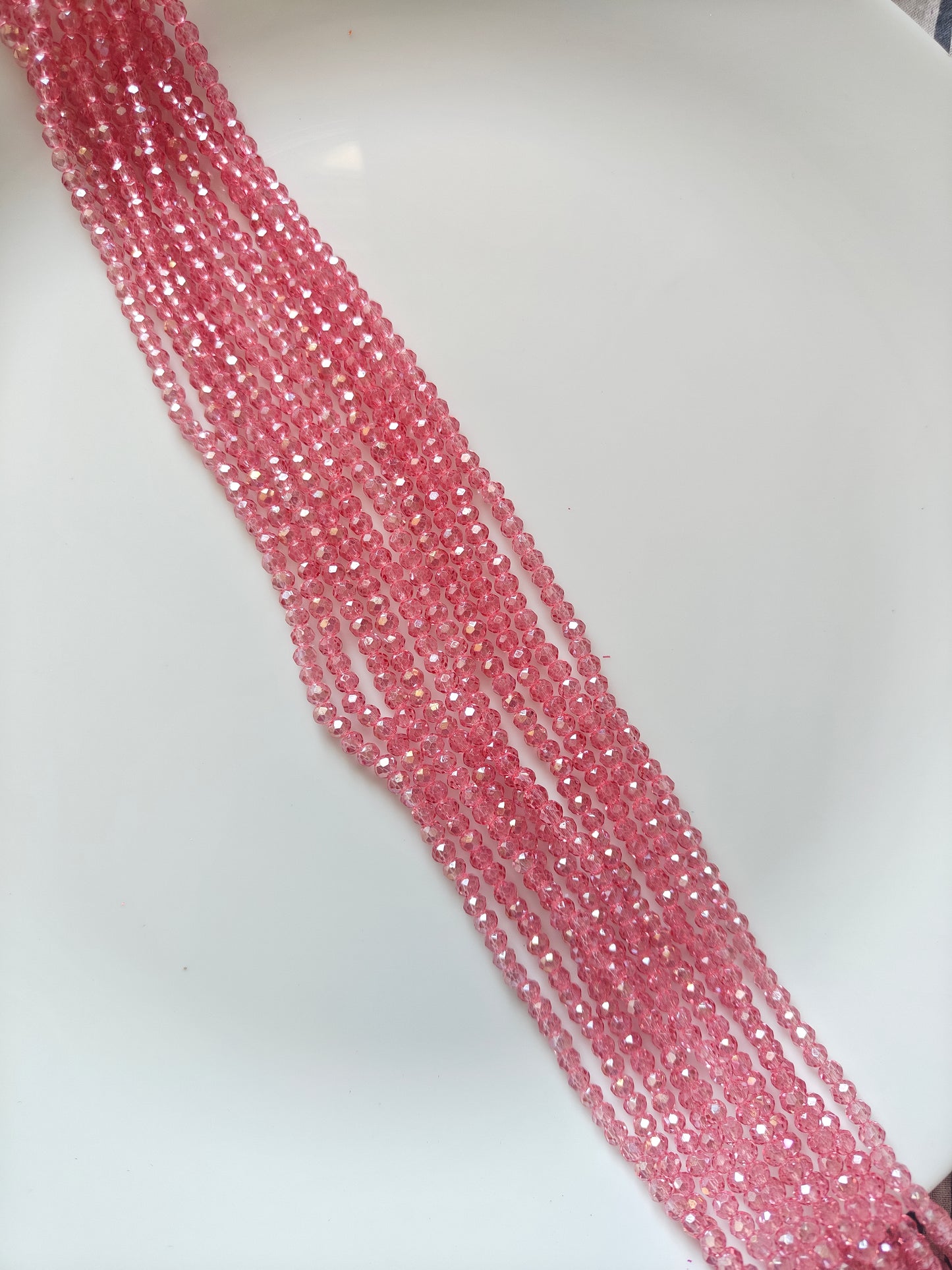 4mm Crystal Beads Pale Red