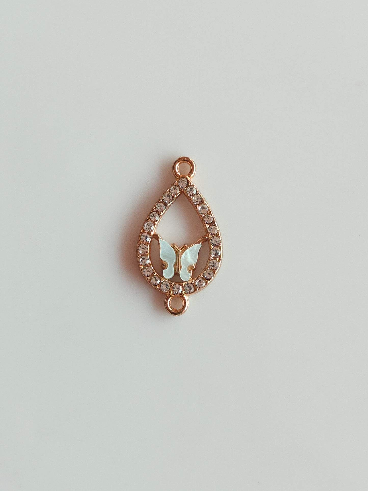Stone Drop Butterfly Charm - 1 Piece