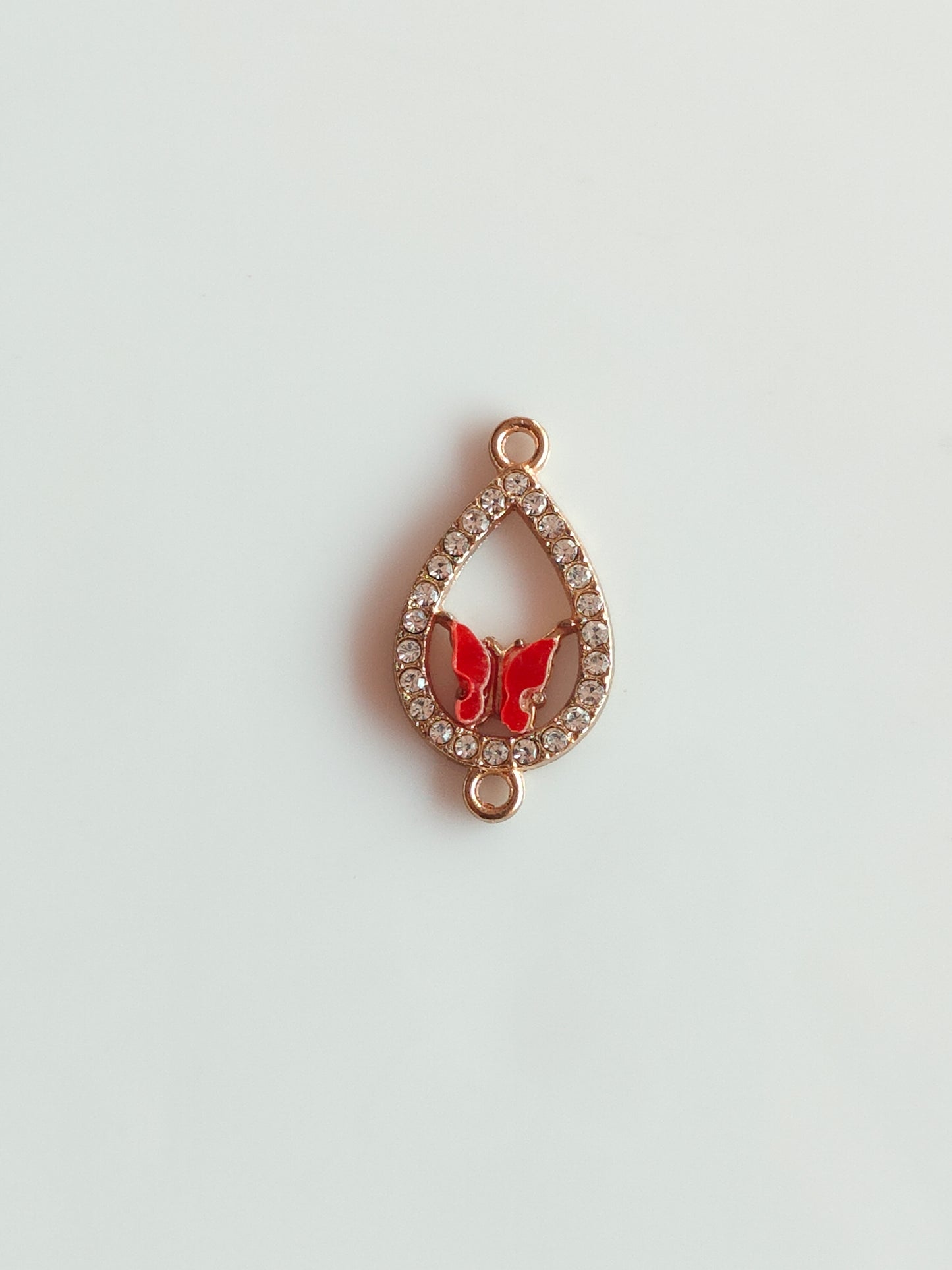 Stone Drop Butterfly Charm - 1 Piece