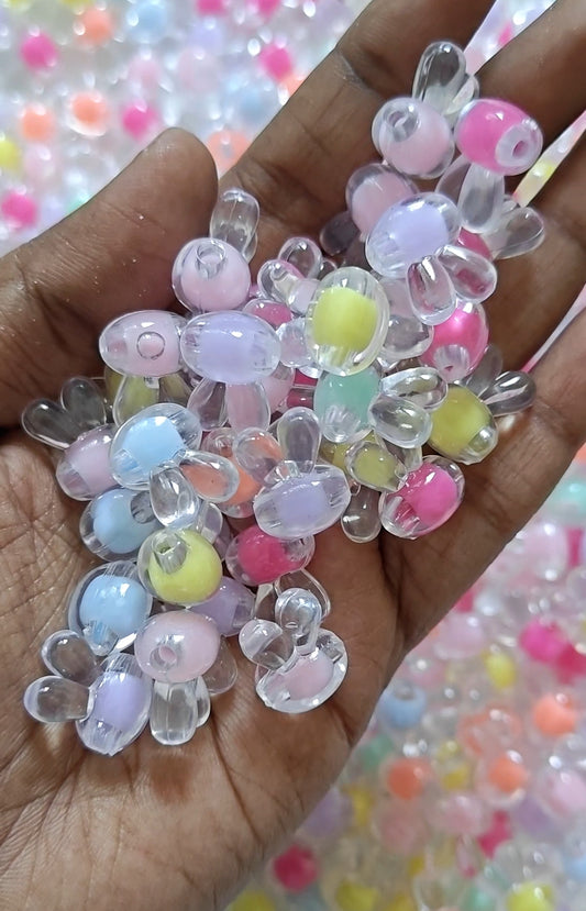 Rabbit Acrylic Beads - 20gms (approx. 23-26 pieces)