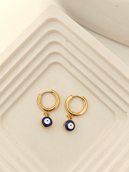 Mini Evil Eye Hoops