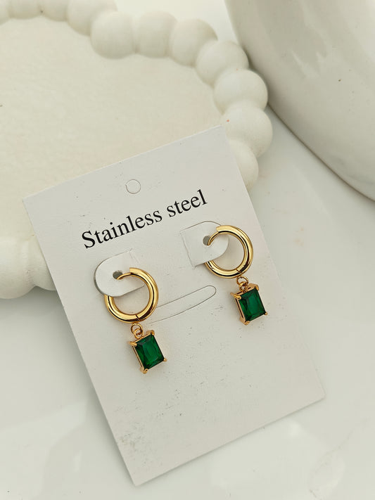 Emerald Radiance Hoops